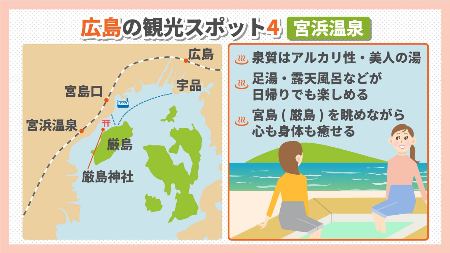 広島の観光スポット：宮浜温泉