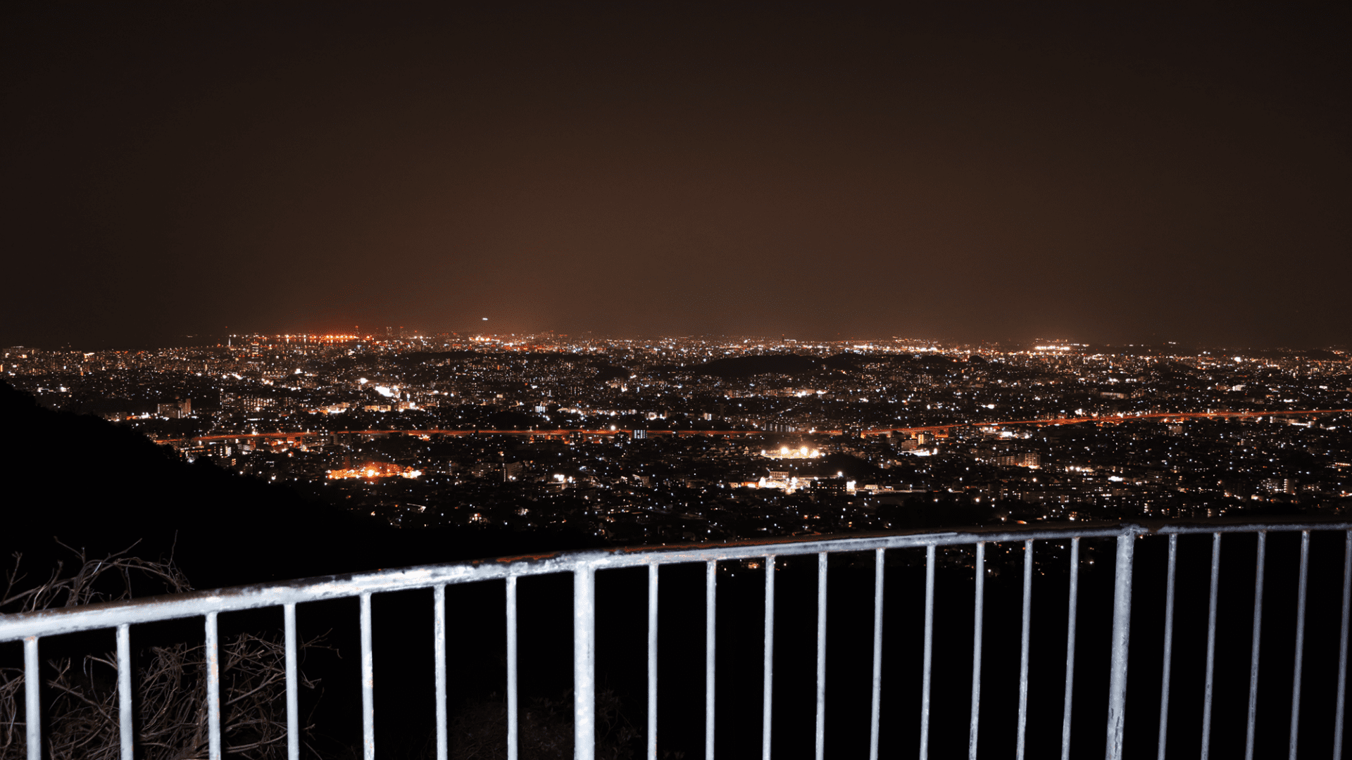 油山の片江展望台からの夜景