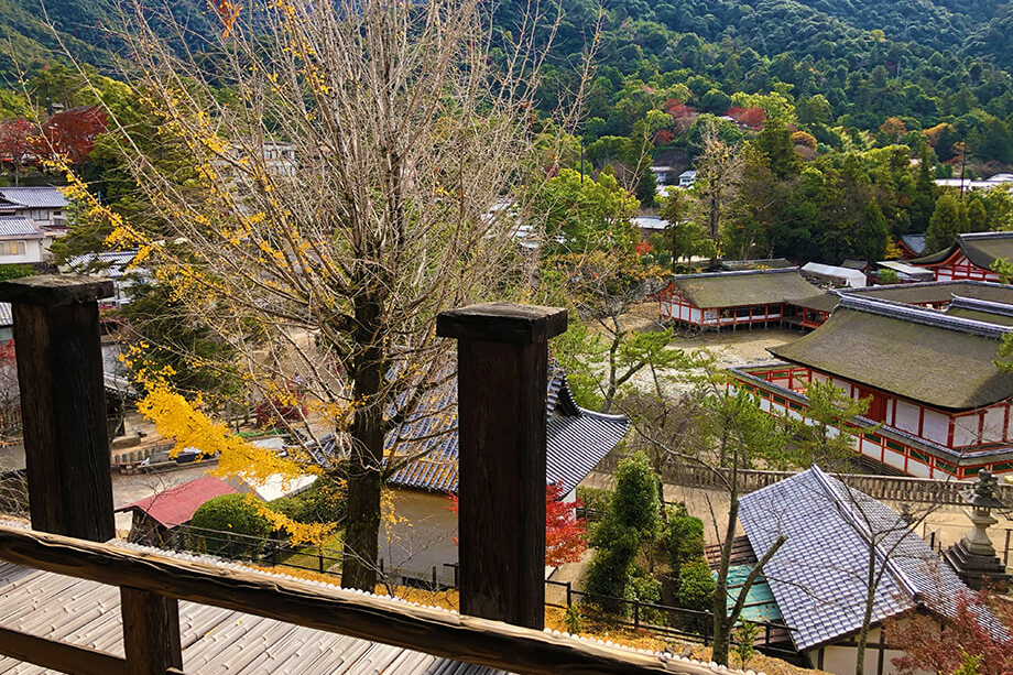 豊国神社から嚴島神社を見下ろすことも可能